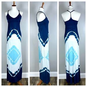 Young Fabulous and Broke blue tie dye strappy maxi dress